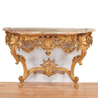 Exceptional Louis XV giltwood console