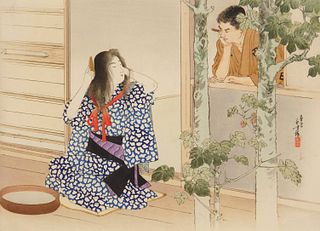 Tohsikata Mizuno (Japanese, 1866-1918) woodblock