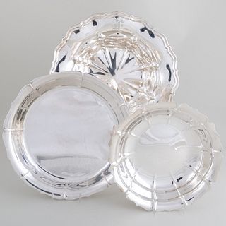 Group of Three American Silver Serving Bowls