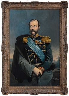 Painted Print of Czar Alexander II