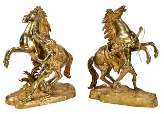 After Guillaume Coustou, Marly Horses, The Pair