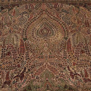 Amazingly fine Hereke style silk rug