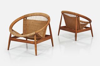 Illum Wikkelso, 'Ringstol' Lounge Chairs (2)