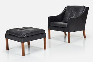 Borge Mogensen, Lounge Chair and Ottoman (2)