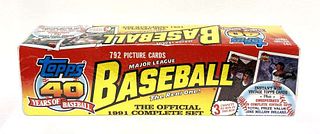 1991 Sealed Topps Baseball Complete Cards Set (792) 