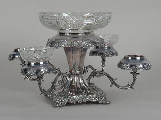 An Old Sheffield Plate Epergne 