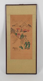  Korean Minhwa, Folk Art Painting, Procession 