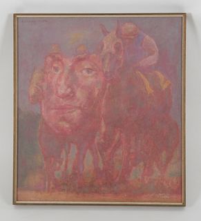 Beveridge Moore (American, 1915-2004) Oil on Canvas 