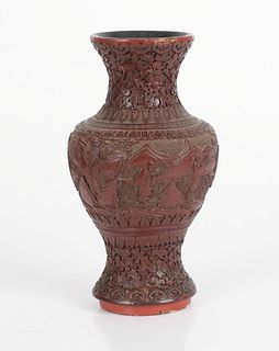 A Chinese Cinnabar Vase 