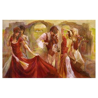 Lena Sotskova, "Midsummer Dream" Hand Signed, Artist Embellished Limited Edition Giclee on Canvas with COA.