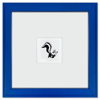 Pepe le Pew Framed Limited Edition Etching with Hand Tinted Color from Warner Bros., Numbered with Letter of Authenticity