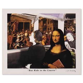 Nelson De La Nuez, "Bus Ride to the Louvre" AP Limited Edition, Numbered and Hand Signed with Letter of Authenticity
