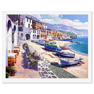 Sam Park, "Boats of Calella" Limited Edition Printer's Proof, Numbered and Hand Signed with Letter of Authenticity.