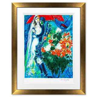 Marc Chagall (1887-1985), "Maries Sous Le Baldaquin" Framed Limited Edition Serigraph with Certificate of Authenticity.