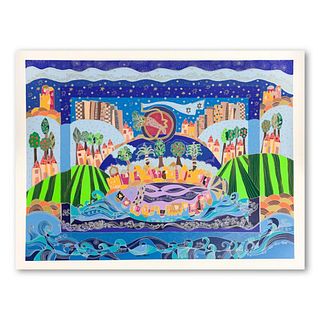Ilan Hasson, "The Promised Land" Hand Signed Limited Edition Serigraph on Paper with Letter of Authenticity.