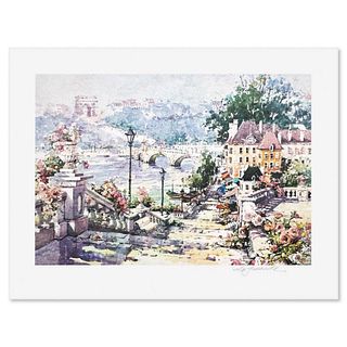 Marilyn Simandle, "Paris View" Limited Edition Printers Proof, Numbered and Hand Signed with Letter of Authenticity