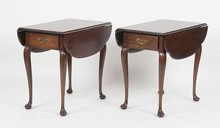 Pair of Modern Queen Anne Style Side Tables