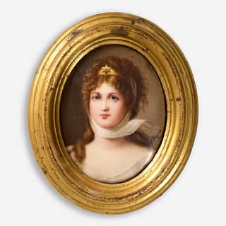Portrait Miniature of Queen Louise of Prussia, Signed Wagner