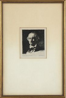 Edouard Manet, (French, 1832-1883) Portrait of Charles Baudelaire, Etching