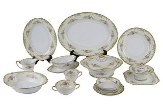 Set of Noritake "Jacquin" Porcelain Dinnerware