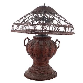 Arts & Crafts Bamboo Table Lamp