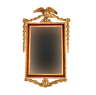 Federal Style Mahogany and Parcel Gilt Mirror