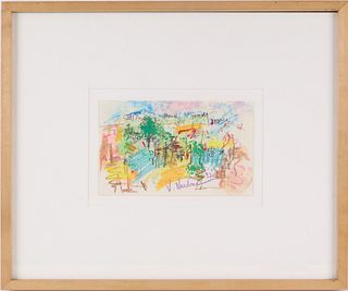 Vincent Joseph Nardone, (American, B. 1937) Splendor of The North Coast, Watercolor and Crayon