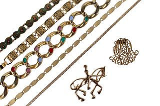 Strands of Faux Gold Metal Costume Necklaces
