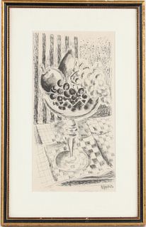 Ernest Fiene, (American, 1894-1965) Black and White Still Life, Lithograph