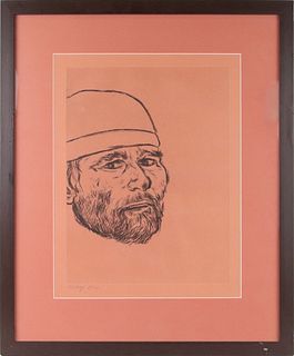 R B Kitaj, (American, 1932-2007) Self-Portrait, Lithograph