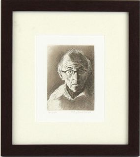 Raphael Soyer, (American, 1899-1987) Self-Portrait, Etching