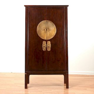 Chinese tall hardwood cabinet