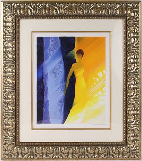 Emile Bellet, (French, 1941) Standing Woman, Serigraph