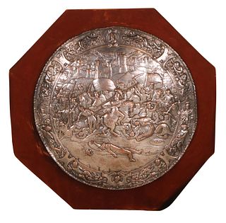 Silver Plated Shield Form Plaque