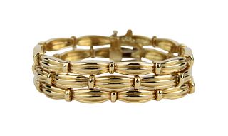 Tiffany 18K Yellow Gold Basket Weave Bracelet