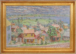 Stewart Sinclair Macdermott, (American, 1889-1966) Cementon, NY, Oil on canvas