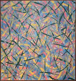 Mariko Sakita, (Japanese-American, 1918-2014) Abstract, Oil on Canvas