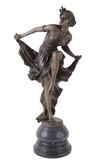 Affortunato Gory, (Italian, 1895-1925) Dancer, Patinated Bronze