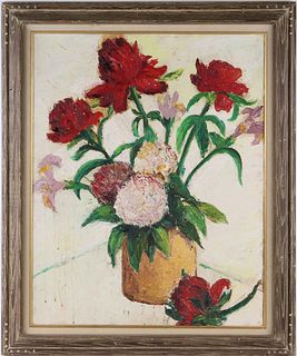 Floral Still Life, Oil on Artist Board