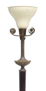 ITALIAN ART DECO THREE-LIGHT TORCHIERE FLOOR LAMP
