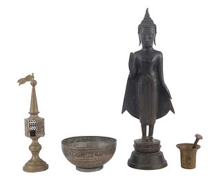 Four Assorted Metal Ethnographic Objects