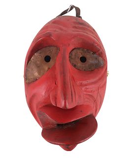 Iroquois False Face Broken Nose/Smiling Mouth Mask