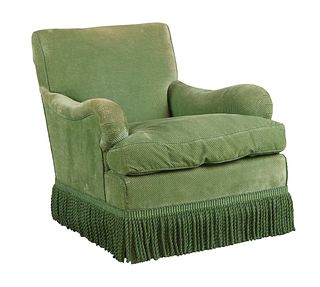 Bridgewater Style Green Upholstered Armchair