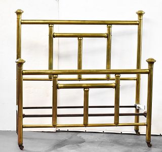 ANTIQUE FULL SIZE BRASS BED
