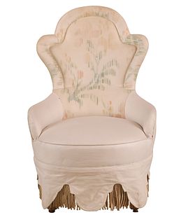 Ladies Upholstered Low Seat Boudoir Chair