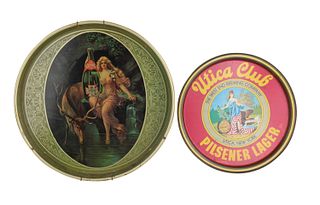 Two Beer Advertising Trays