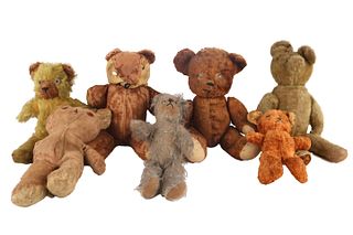 Seven Early Teddy Bears