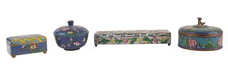 Four Chinese Cloisonne Boxes