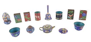 Group of Chinese Cloisonne Table Articles