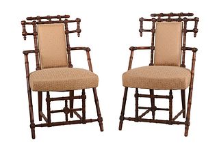 Pair of George Hunzinger Walnut Parlor Chairs